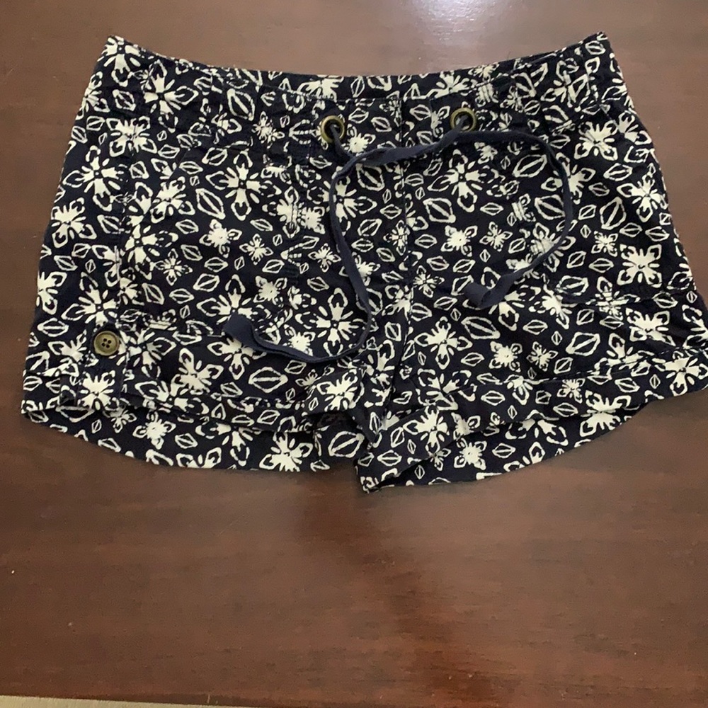 Navy patterned shorts